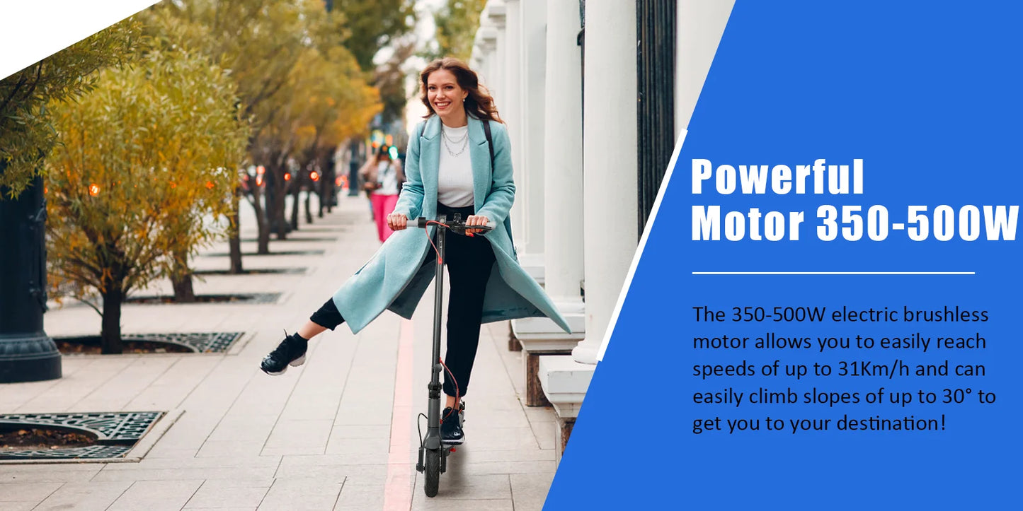 ES80/M365 X1 Elektroroller 36V 10,5Ah 500W Motor 35KM große Reichweite 31KM/H 8,5 Zoll Vollreifen faltbar Smart APP EScooter