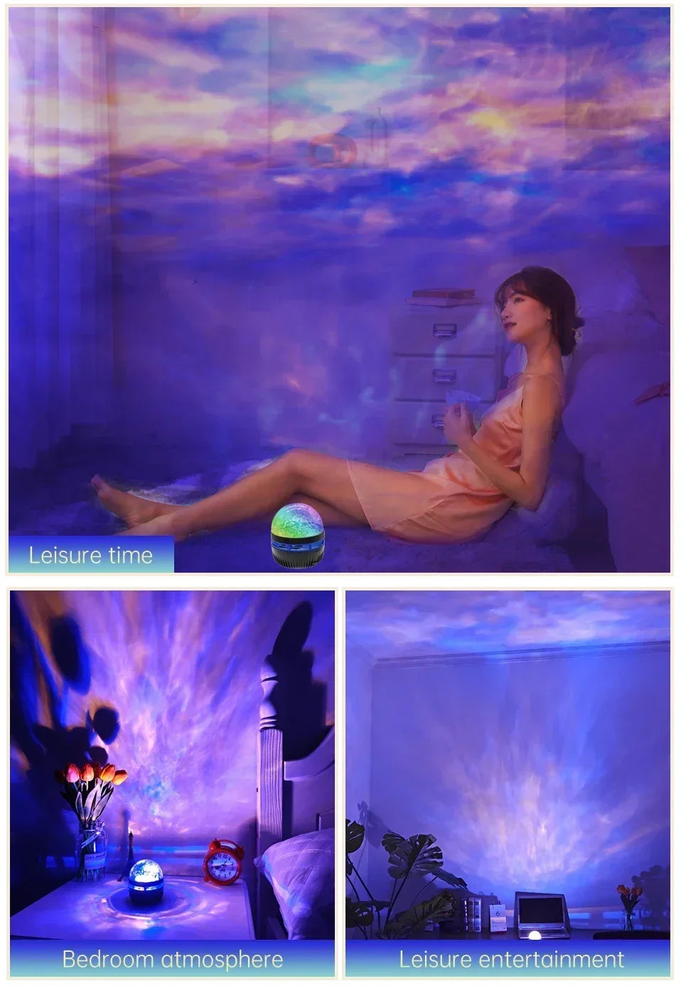 LED-Galaxie Projektor Licht mehrfarbige Fernbedienung für Schlafzimmer Dekoration Weihnachts stern Projektor Nachtlicht Neujahrs geschenk