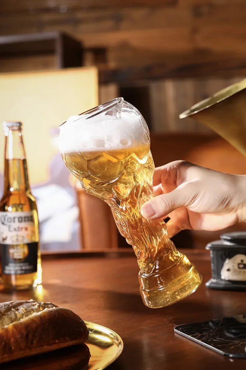 Bierglas-Kaffeebecher, Trophäenform, Komfort mit markanter Textur, Bierkrug, geeignet für Familientreffen