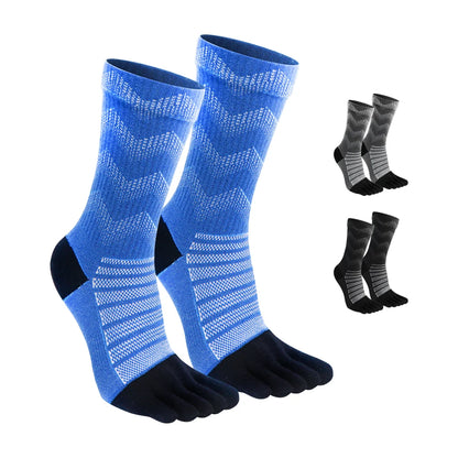 WRELS Thermosocken aus Merinowolle für Herren, feuchtigkeitsableitend, verdickt, warm, Ski, Wandern, Dämpfung, Kompression, Sport-Zehensocken