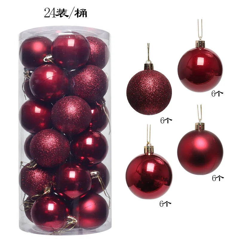 24/36Pcs Weihnachten Dekoration 3/4CM Kugeln Hängen Weihnachten Baum Anhänger Ornamente für Home Party Decor neue Jahr Geschenk Zubehör