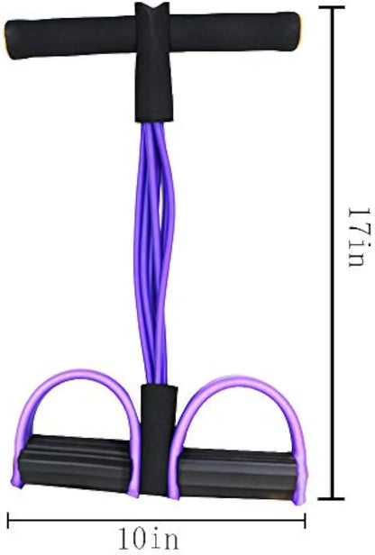 Fitness-Widerstandsband mit Pedal, Heimtrainingsgerät zum Tonisieren, Yoga, Krafttraining, Gesäß, Beine, Bauchtraining