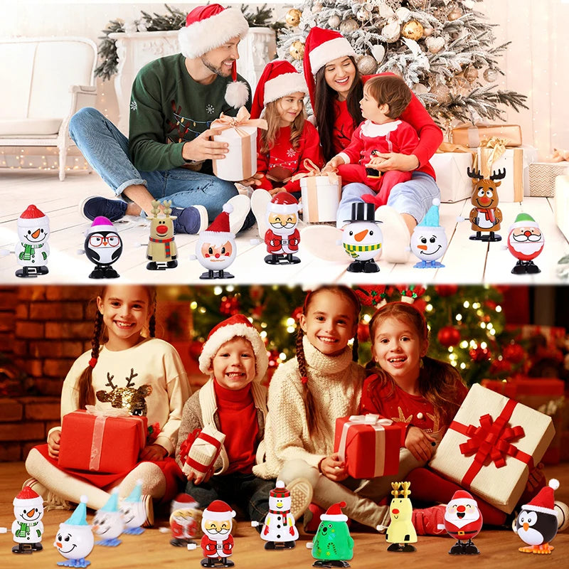 18-30 Stück Weihnachts-Windspielzeug, verschiedene Uhrwerksspielzeuge, Weihnachtsstrumpffüller für Weihnachtsfeiern, Gastgeschenke, Goody Bag Filler