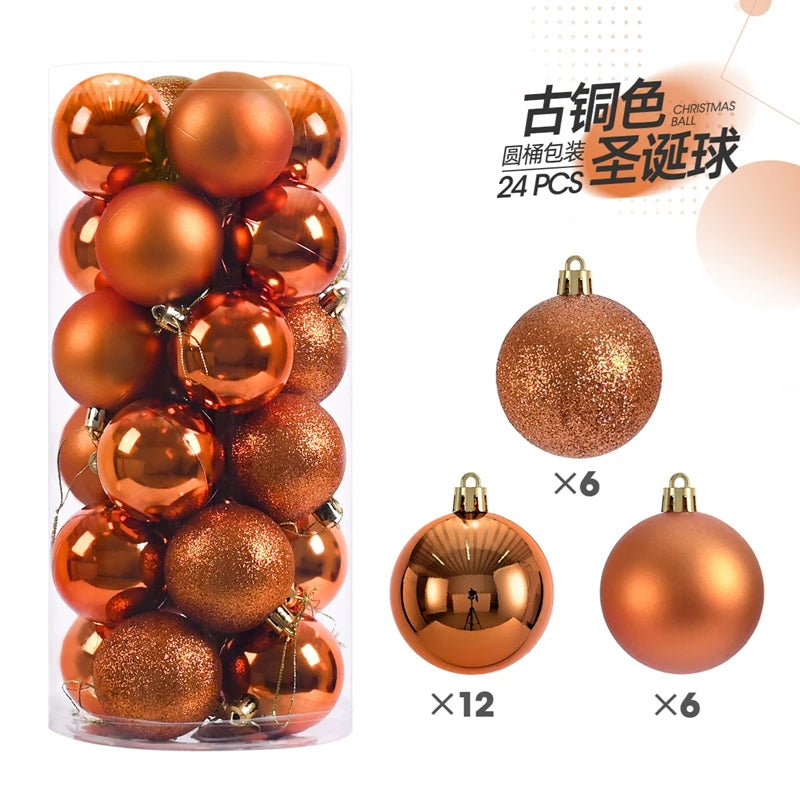 24/36Pcs Weihnachten Dekoration 3/4CM Kugeln Hängen Weihnachten Baum Anhänger Ornamente für Home Party Decor neue Jahr Geschenk Zubehör