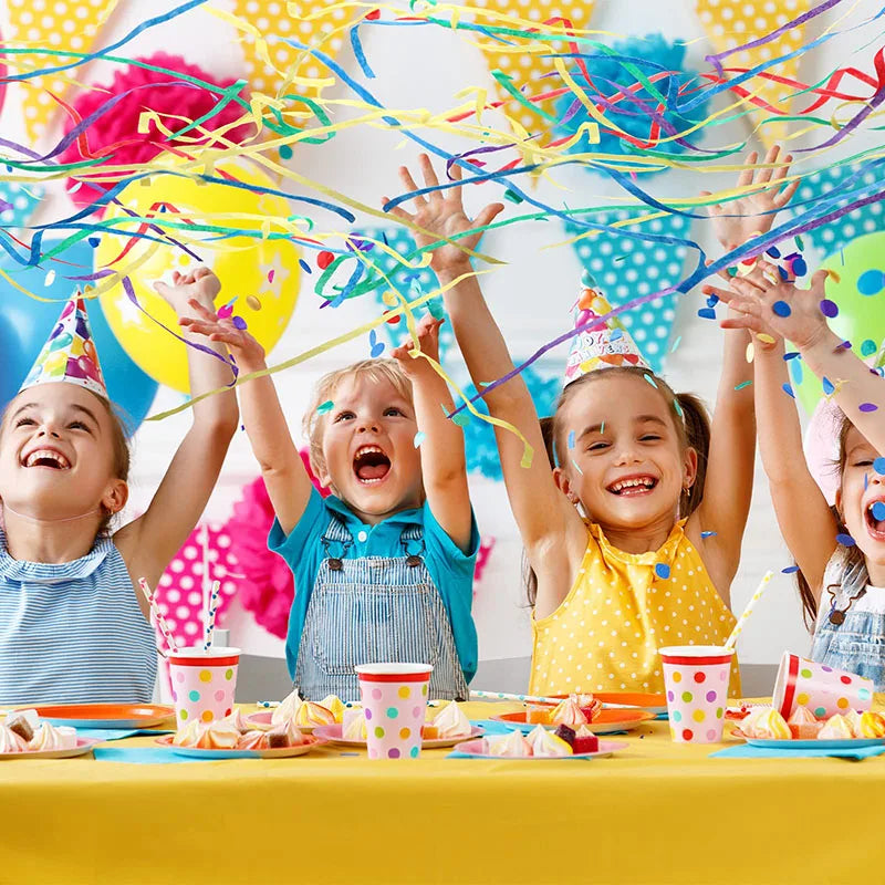 10 Stück bunte Handwurf-Konfetti-Poppers, Werfen, Luftschlangen, Poppers, kein Chaos, Papiercracker für Hochzeit, Geburtstag, Partyzubehör