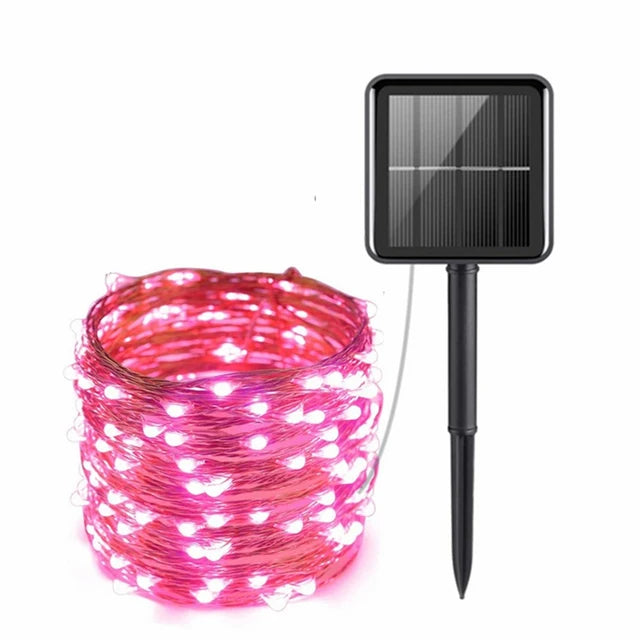 7m/12m/22m/32m LED Solar Licht Outdoor Garten Fee String Licht Led funkeln Wasserdichte Lampe für Weihnachten Terrasse Baum Party