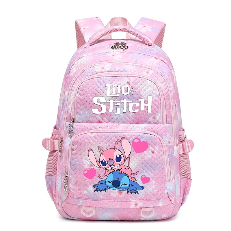 Lilo Stitch Wasserdichter Rucksack mit großem Fassungsvermögen für Damen und Mädchen, Tagesrucksack, leichte Schultasche, lässiger Reiserucksack