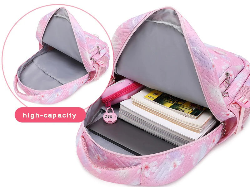 Lilo Stitch Wasserdichter Rucksack mit großem Fassungsvermögen für Damen und Mädchen, Tagesrucksack, leichte Schultasche, lässiger Reiserucksack