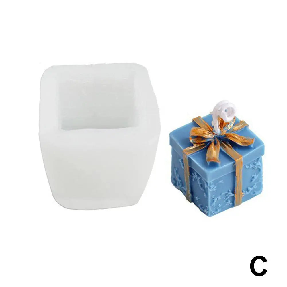 Neue Weihnachtsbaum Schnitzmuster Zylindrische Kerze 3D Silikonform Rentier Schneeflocke Zylindrische Elch Kerzenform