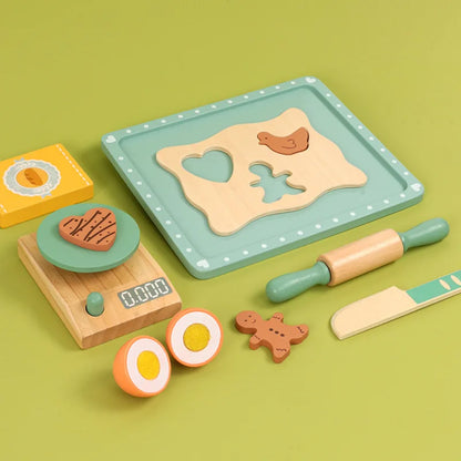 Mädchen Spielzeug Holz Nachmittag Tee Set kinder Spielzeug Küche Pretend Spielen Set Toaster Kaffeemaschine Eis Kinder Pädagogisches Spielzeug