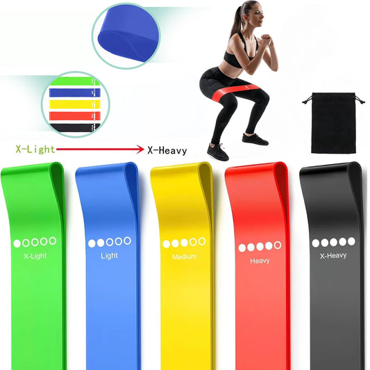5Pcs Tpe Widerstand Bands Fitness Set Gummi Schleife Kraft Training Workout Expander Yoga Gym Ausrüstung Elastische Tragbare Pilates
