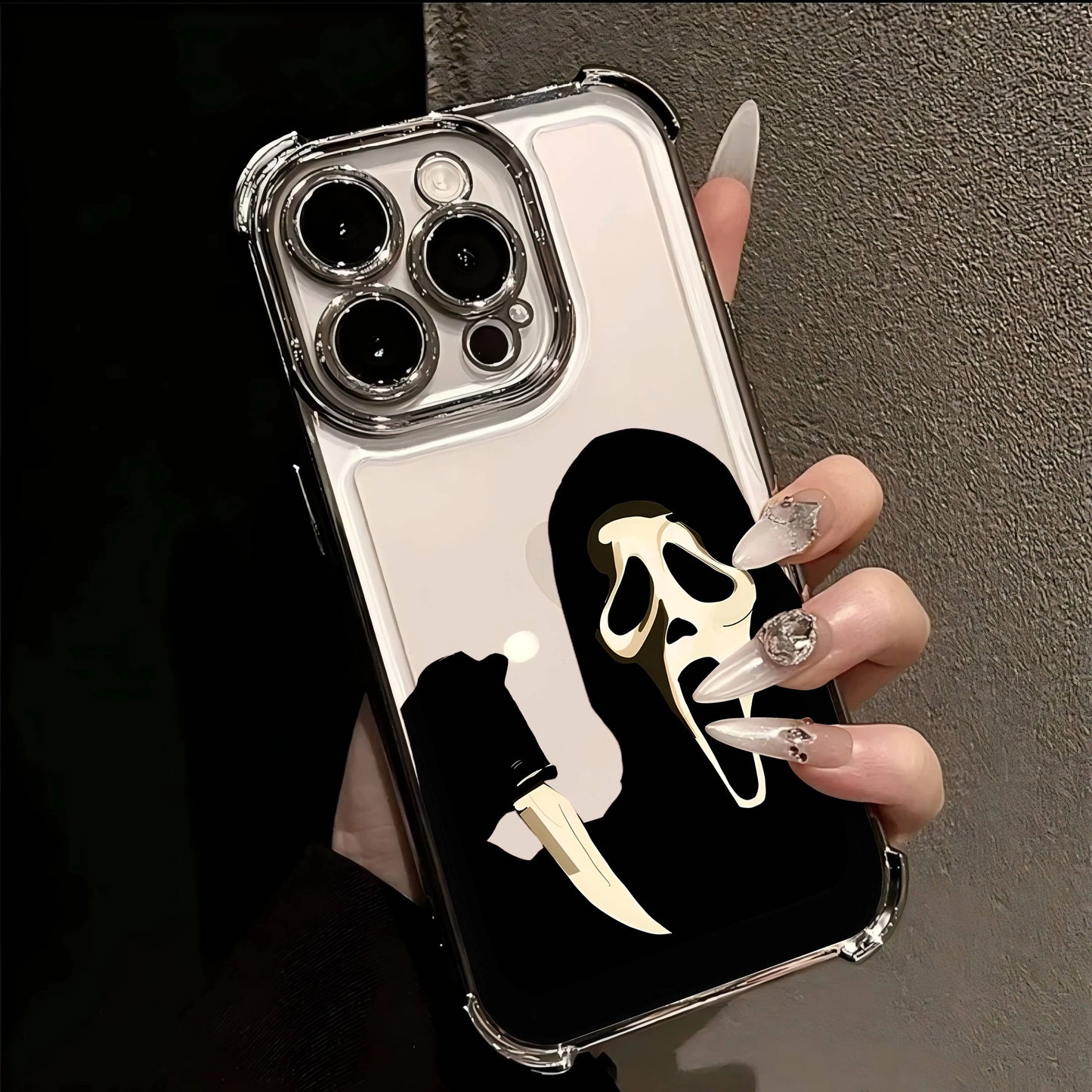 Hot Scary Screaming Art Neue Überzugshülle für IPhone 16 15 14 13 12 11 Pro Max X XR XSMax 7 8 6 Plus Anti-Fall-Airabag-Rückseite