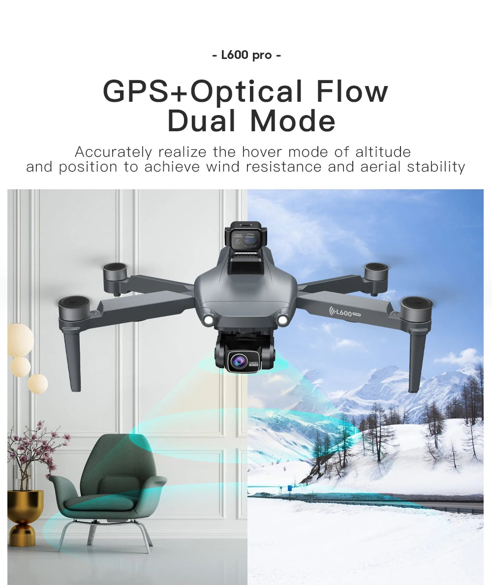 L600 PRO GPS-Drohne, professionelle 4K HD Dual-Kamera 360° °   Hindernisvermeidung Bürstenloser Motor 5G WIFI FPV RC Quadcopter Spielzeug Eders