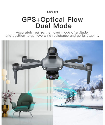L600 PRO GPS-Drohne, professionelle 4K HD Dual-Kamera 360° °   Hindernisvermeidung Bürstenloser Motor 5G WIFI FPV RC Quadcopter Spielzeug Eders