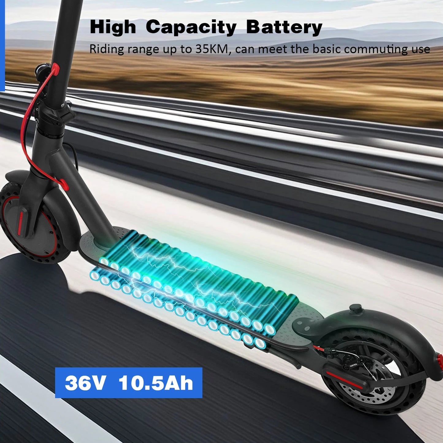 ES80/M365 X1 Elektroroller 36V 10,5Ah 500W Motor 35KM große Reichweite 31KM/H 8,5 Zoll Vollreifen faltbar Smart APP EScooter
