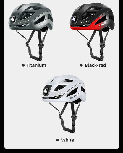 ROCKBROS Fahrrad Licht Helm Typ-C Lade Fahrradhelm Wiederaufladbare Einstellbare MTB Sicher Mountain Road Scooter Helm