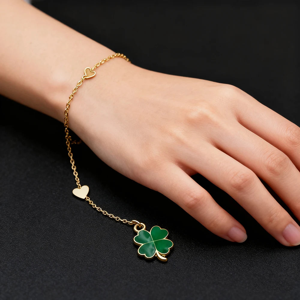 50 Stück glückliches vierblättriges Kleeblatt-Charm-Anhänger, Kleeblatt-Anhänger zum Aufhängen, vier Blütenblätter, Glücksblatt-Anhänger-Charm, DIY-Schmuckzubehör