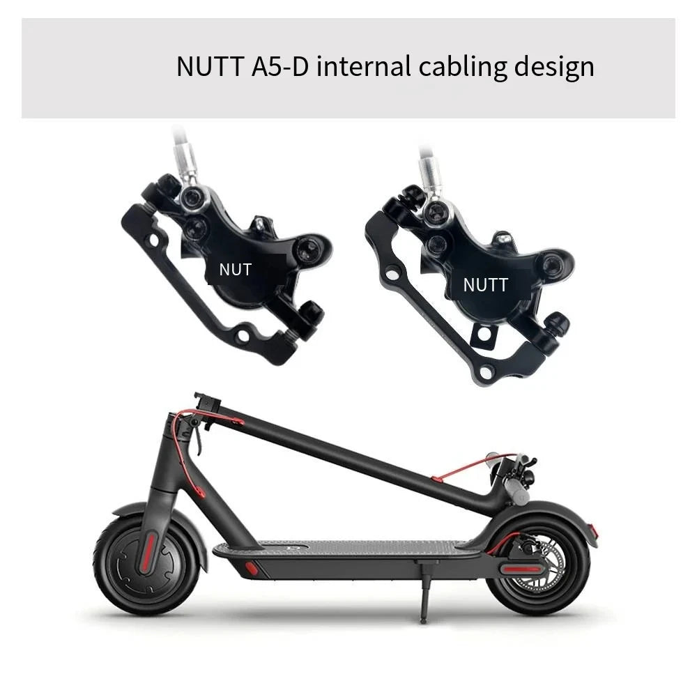 NUTT 2 Kolben Elektrofahrrad Hydraulische Bremsen 140 160 180 mm Rotor für Zero 10X 11X KUGOO G1 G2 Pro Elektroroller Bremssatz