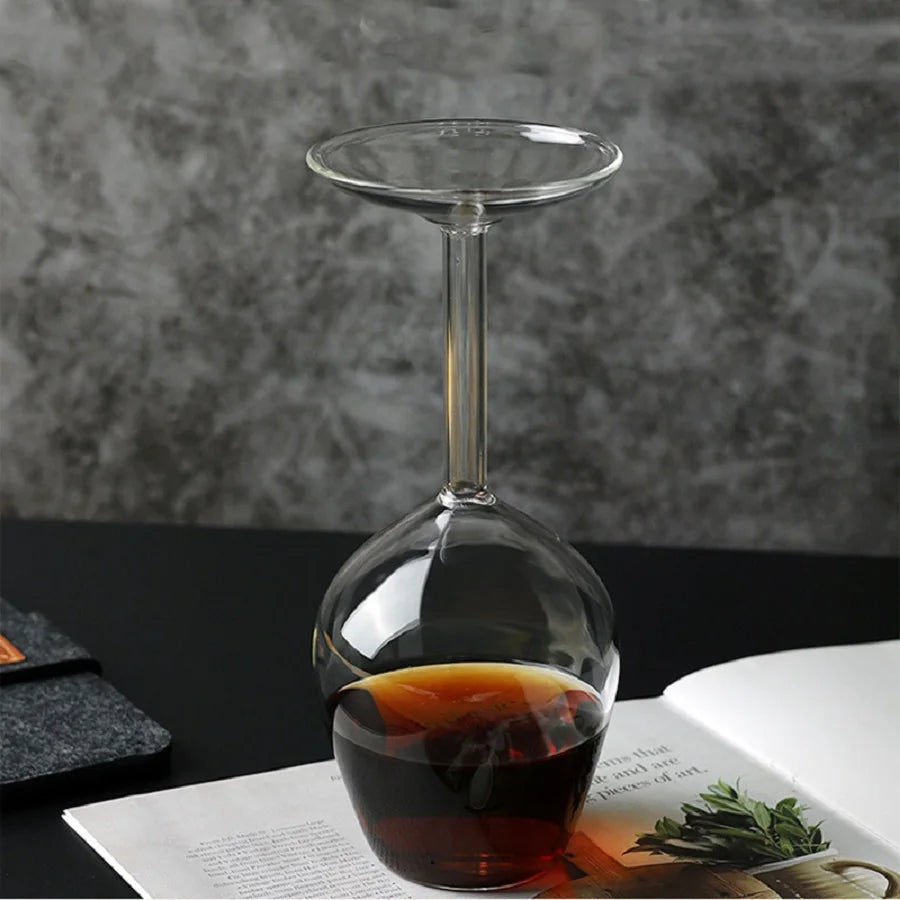 Einzigartiges 1-teiliges umgekehrtes Weinglas mit 13,5 Unzen, ideal für Spirituosen und Cocktails, Hausbar und Restaurants, verbessern Sie Ihr Getränkeerlebnis