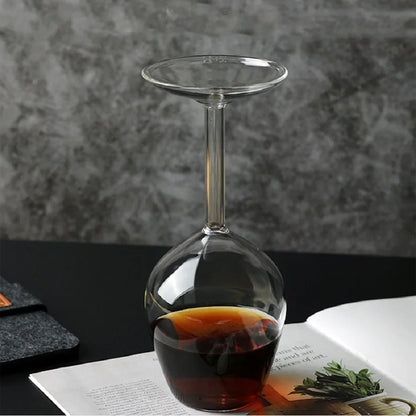 Einzigartiges 1-teiliges umgekehrtes Weinglas mit 13,5 Unzen, ideal für Spirituosen und Cocktails, Hausbar und Restaurants, verbessern Sie Ihr Getränkeerlebnis