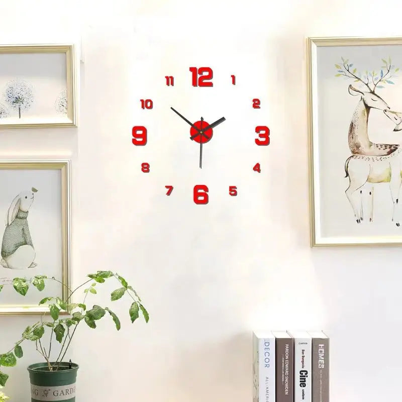 Kreativer rahmenloser diy Wanduhr Wandaufbau nach Hause stille Uhr Wohnzimmer Büro Wand dekoration