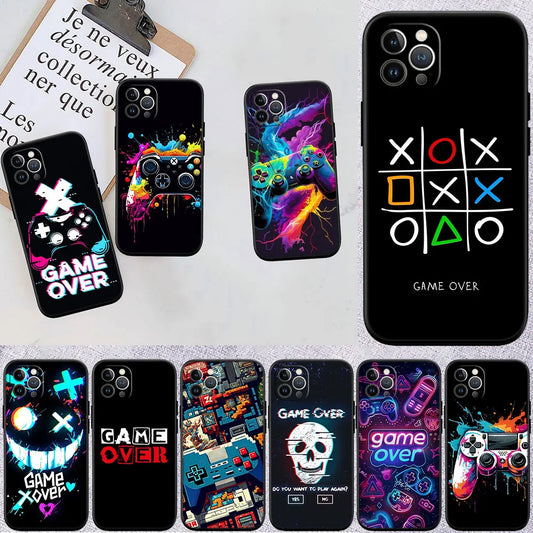 IX16 Game Over Neue Luxus-Handyhülle für iPhone SE X XS XR 16E 11 Pro Max 8 7 6 6s Plus