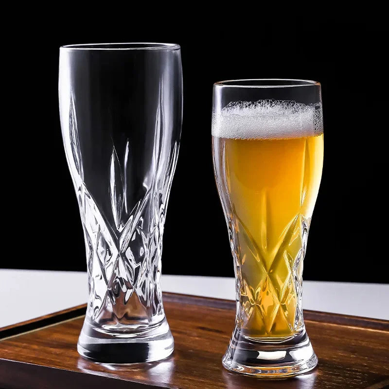 330 ml/500 ml High-end-Handwerk Bier Glas Kreative Geschnitzte Bier Glas Kalten Trinken Tasse Haushalt Große kapazität Wasser Tasse Bar Glaswaren