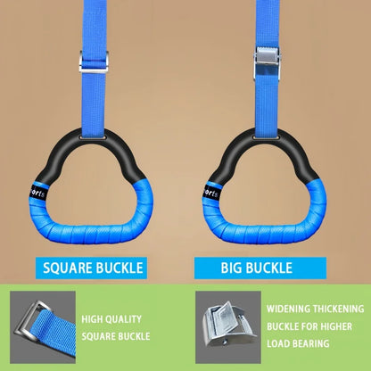 Gymnastikringe für Kinder, Sportspielzeug, rutschfeste Gymnastikringe mit Schaukel, verstellbare Riemen, Klimmzug, Workout, Gymnastik, Fitnessgeräte, Spielzeug