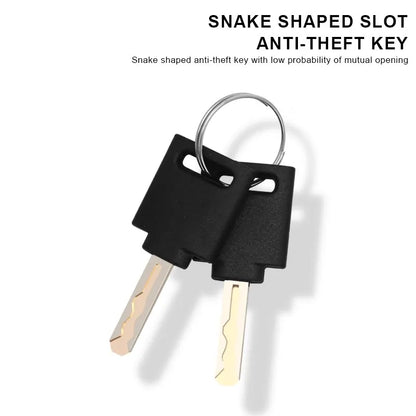 RIDERACE Fahrradkettenschloss, tragbar, Diebstahlschutz, hohe Sicherheit, MTB, Mountainbike-Schloss mit 2 Schlüsseln für Roller, Elektro-E-Bike