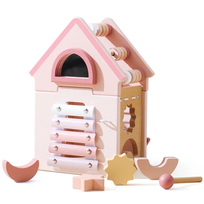 Baby Holz Montessori Spielzeug Bandstand Modell Abnehmbare Set Mobile Trommel Kinder Puzzle Lernen Spielzeug Für Neugeborene Geburtstag Geschenk