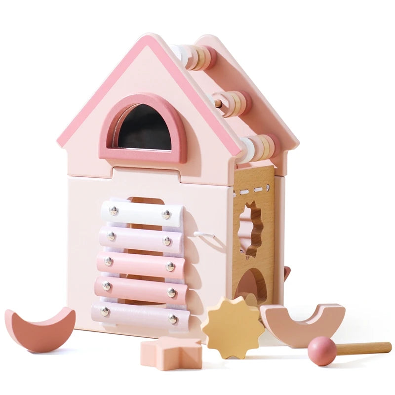 Baby Holz Montessori Spielzeug Bandstand Modell Abnehmbare Set Mobile Trommel Kinder Puzzle Lernen Spielzeug Für Neugeborene Geburtstag Geschenk