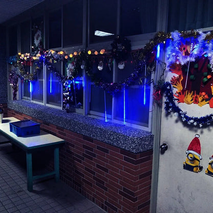 30 cm/50 cm Wasserdichte Meteorschauer Regen 8 Röhre LED Lichterketten Für Outdoor Urlaub Weihnachten Dekoration Baum EU/US/AU/UK Stecker