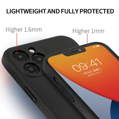 Hülle für iPhone 15 14 13 12 11 XSM X XR 6 7 8 Plus Wasserdichte Soft Case Schwarz Weiß Air Case Full Protect Case iPhone 12