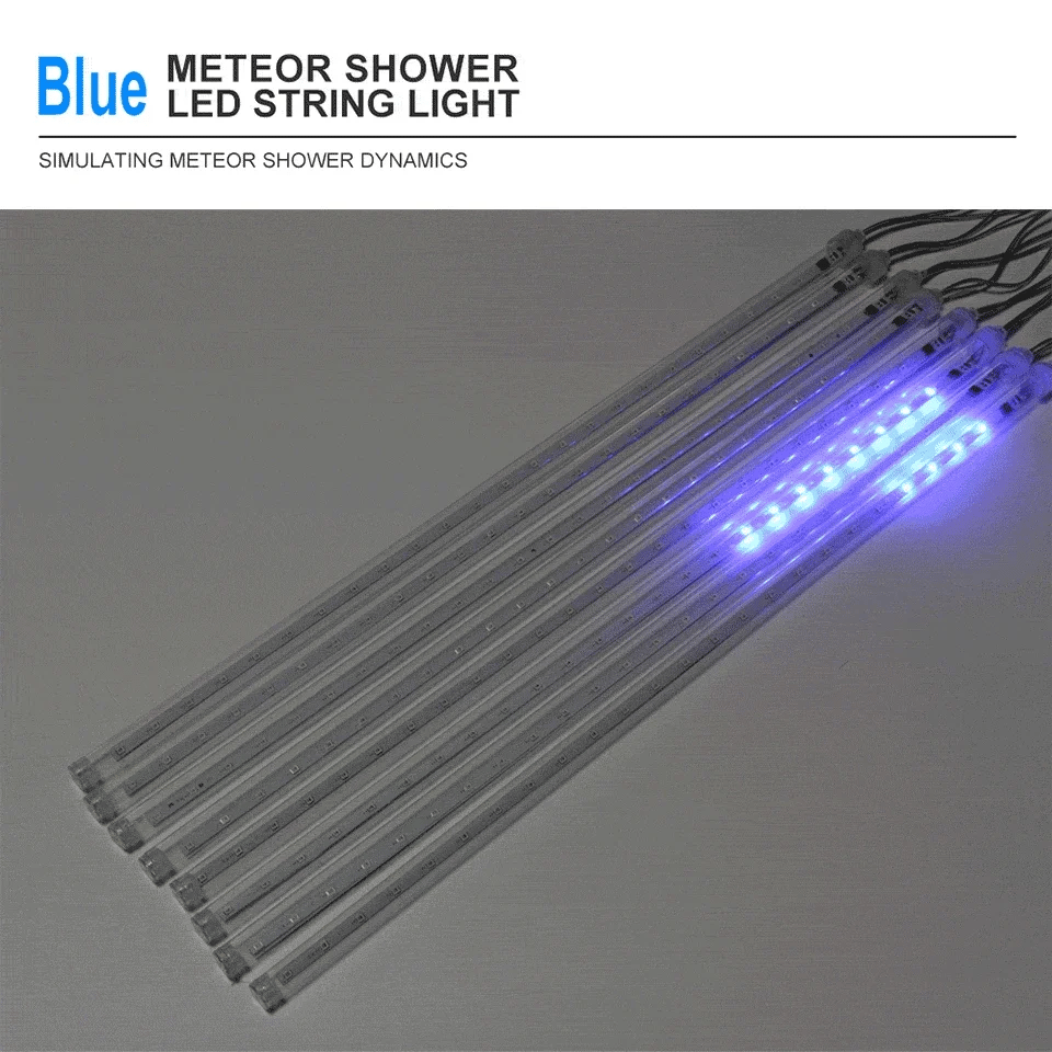 30 cm/50 cm Wasserdichte Meteorschauer Regen 8 Röhre LED Lichterketten Für Outdoor Urlaub Weihnachten Dekoration Baum EU/US/AU/UK Stecker