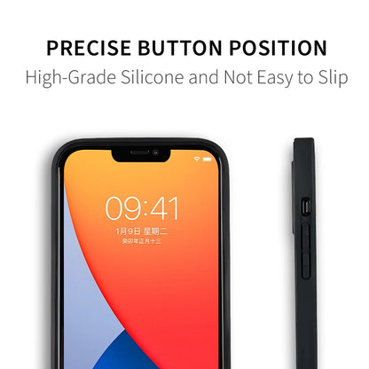 Hülle für iPhone 15 14 13 12 11 XSM X XR 6 7 8 Plus Wasserdichte Soft Case Schwarz Weiß Air Case Full Protect Case iPhone 12