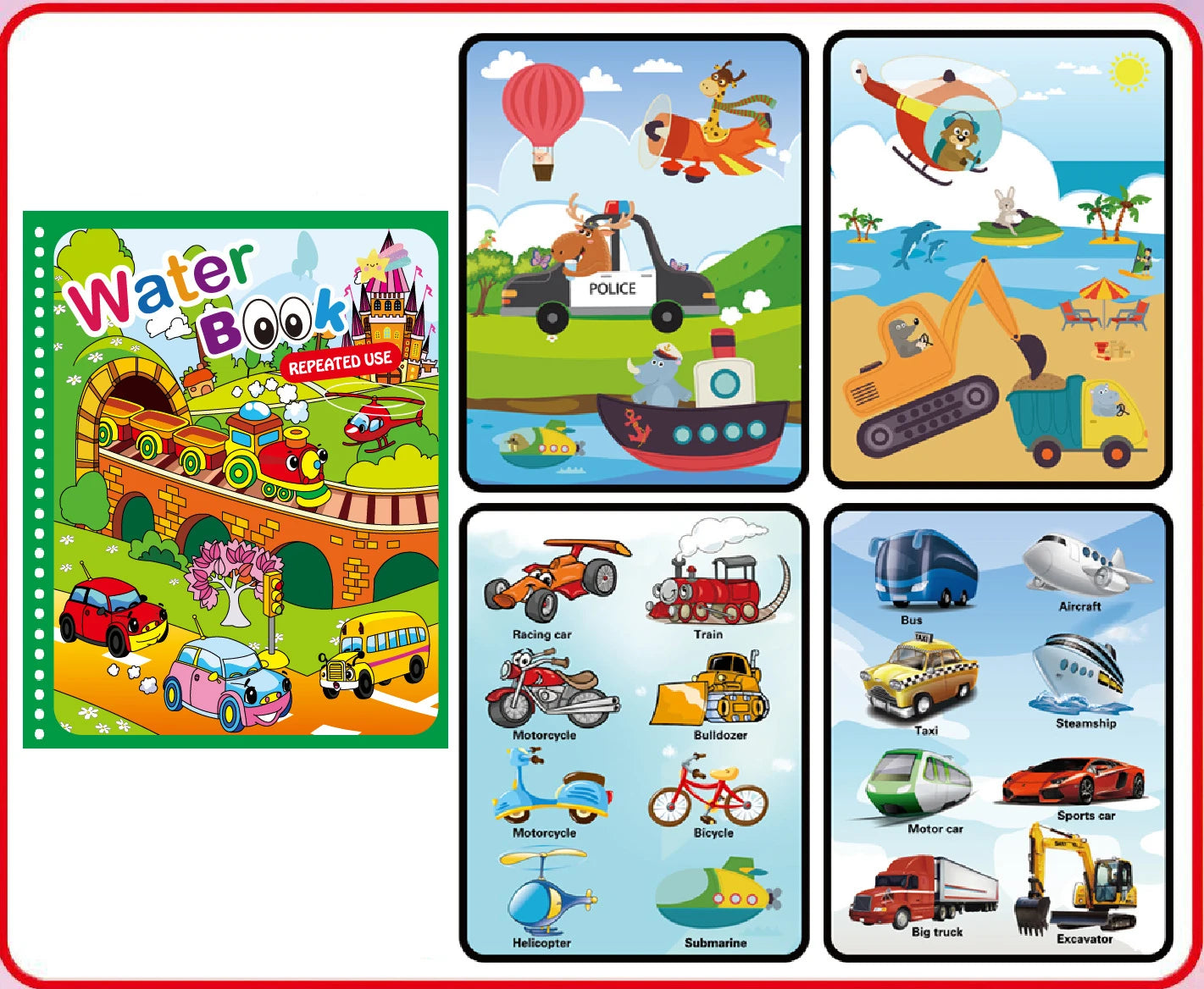 NEUE Kinder Magische Wasser Zeichnung Bücher Malbücher Malerei Spielzeug für Kinder Geburtstag Weihnachten Neujahr Geschenk für Jungen und Mädchen