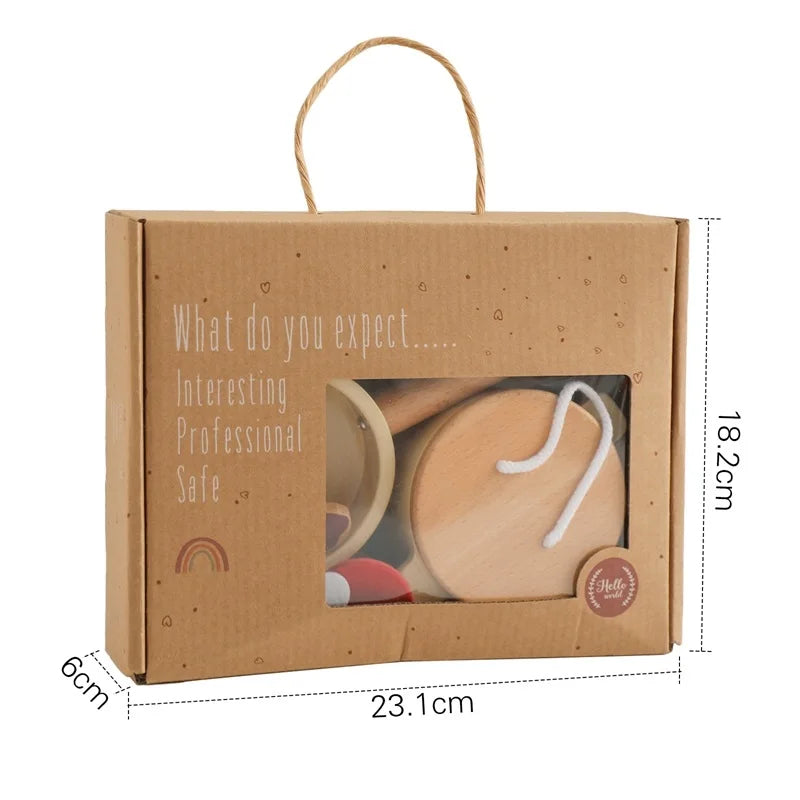 Baby Holz Montessori Spielzeug Bandstand Modell Abnehmbare Set Mobile Trommel Kinder Puzzle Lernen Spielzeug Für Neugeborene Geburtstag Geschenk