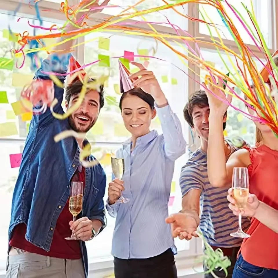 10 Stück bunte Handwurf-Konfetti-Poppers, Werfen, Luftschlangen, Poppers, kein Chaos, Papiercracker für Hochzeit, Geburtstag, Partyzubehör