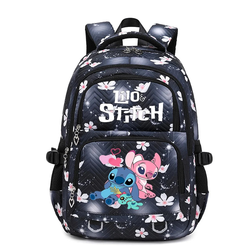 Lilo Stitch Wasserdichter Rucksack mit großem Fassungsvermögen für Damen und Mädchen, Tagesrucksack, leichte Schultasche, lässiger Reiserucksack