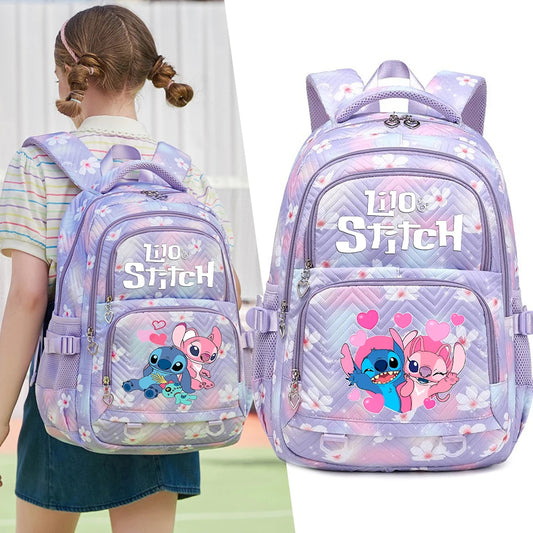 Lilo Stitch Wasserdichter Rucksack mit großem Fassungsvermögen für Damen und Mädchen, Tagesrucksack, leichte Schultasche, lässiger Reiserucksack