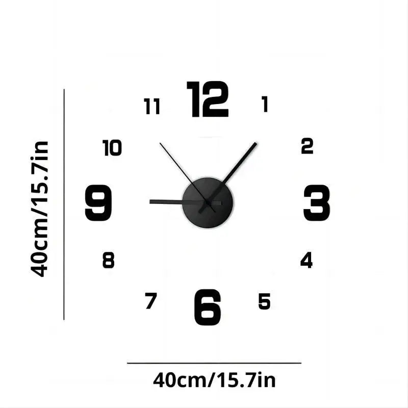 Kreativer rahmenloser diy Wanduhr Wandaufbau nach Hause stille Uhr Wohnzimmer Büro Wand dekoration