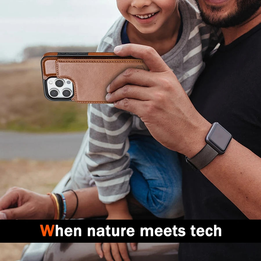 Brieftasche RFID-blockierende Schicht schützen Anti-Diebstahl-Magnet-Ledertasche für iPhone 16e 16 Pro Max 15 Plus 14 13 12 11 SE2 XS XR 8 7