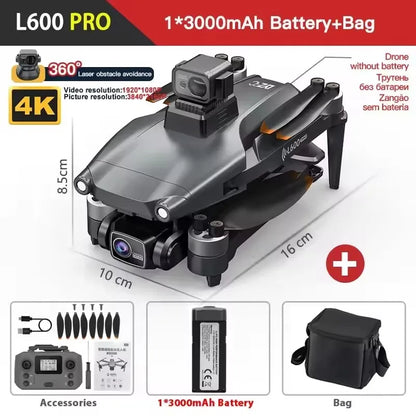 L600 PRO GPS-Drohne, professionelle 4K HD Dual-Kamera 360° °   Hindernisvermeidung Bürstenloser Motor 5G WIFI FPV RC Quadcopter Spielzeug Eders