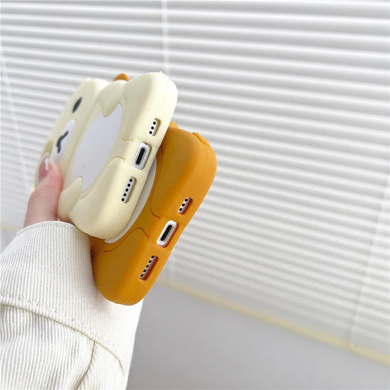 Für iPhone 17 16 15 14 13 12 11 Pro Plus Mini Max Xs XR 6 7 8 SE Silikon Rilakkuma Bär Soft Cover Case