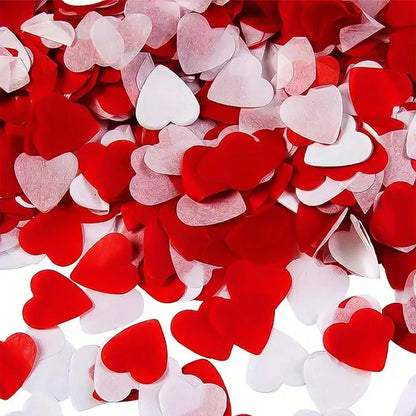 1000–5000 Stück Valentinstag-Papierkonfetti, rotes Herz, Seidenpapier, Party-Dekoration zum Füllen von Ballon, Hochzeit, handgehaltenes Wurfkonfett