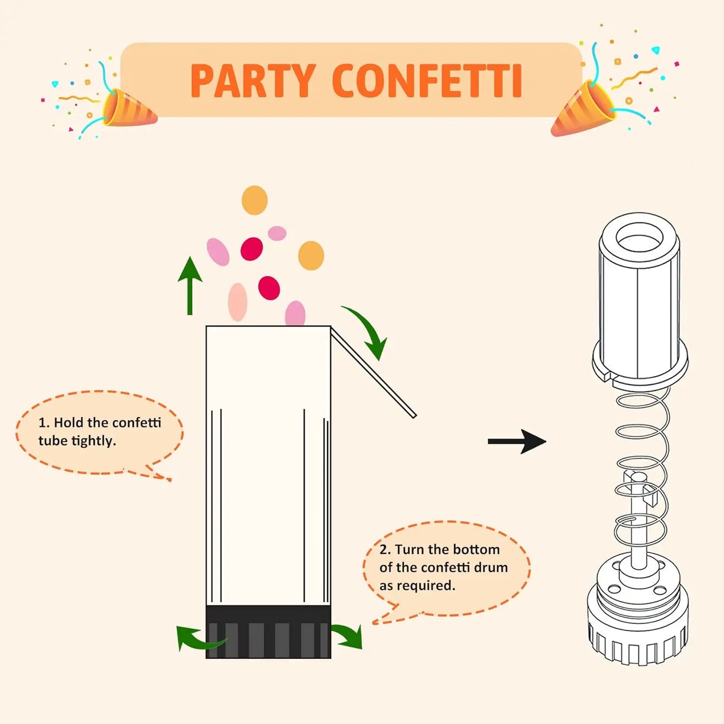 4 Packungen goldene Konfetti-Kanonen, Feier, Feuerwerk, Kanone, Konfetti, Popper, Handheld, Abschlussfeier, Weihnachten, Geburtstag, Hochzeit, Party-Versorgung