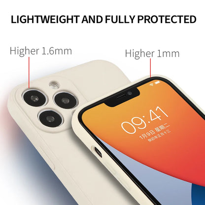 Hülle für iPhone 15 14 13 12 11 XSM X XR 6 7 8 Plus Wasserdichte Soft Case Schwarz Weiß Air Case Full Protect Case iPhone 12