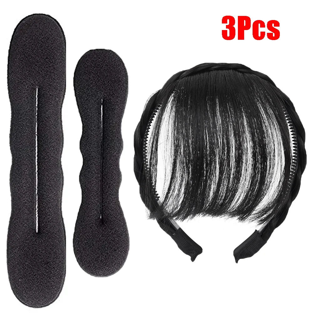 Schwamm Plastiks ch laufe lockige Haar macher Haar gummi Stirnband Twist Donut Bun Locken wickler Haar bänder Frisur Werkzeuge