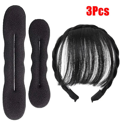 Schwamm Plastiks ch laufe lockige Haar macher Haar gummi Stirnband Twist Donut Bun Locken wickler Haar bänder Frisur Werkzeuge