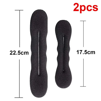 Schwamm Plastiks ch laufe lockige Haar macher Haar gummi Stirnband Twist Donut Bun Locken wickler Haar bänder Frisur Werkzeuge